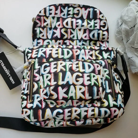 NWT KARL LAGERFELD LOGO Crossbody/ Shoulder Bag. - Picture 7 of 16